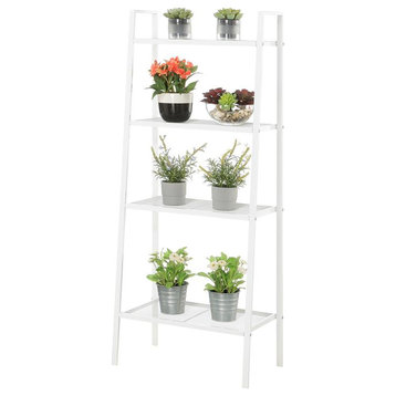 Convenience Concepts Designs2Go Four-Tier Plant Stand with White Metal Frame
