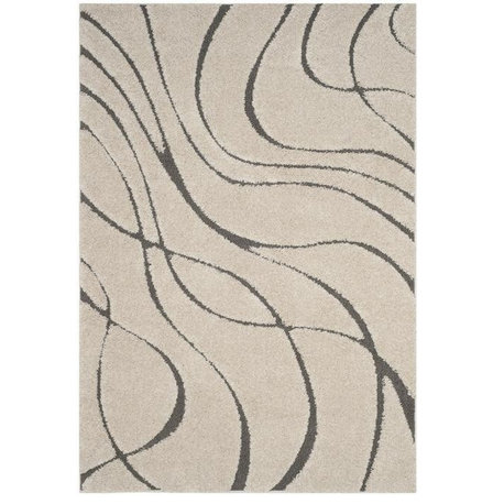 Safavieh Florida Shag Sg471-1180 Rug, Cream/Grey, 8'6"x12'0"