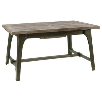 INK+IVY Oliver Extendable Distressed Vintage Industrial Dining Table