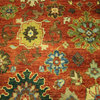 New Antiqued 9'x12' Red & Blue Heriz Serapi Hand Knotted Wool Oriental Rug H3273