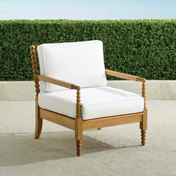 Teak Bobbin Accent Chair - Armchairs And Accent Chairs