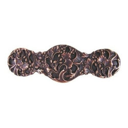 Inviting Home Inc. - Florid Leaves Pull, Antique-Style Copper - Cabinet And Drawer Handle Pulls