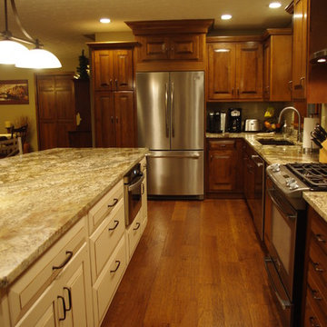 Remodel using and matching 36 year old cabinets