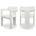 Meridian Furniture - Brenda Upholstered Dining Chair, Cream, Vegan Leather, Set of 2 - Indulge in the allure of the Cream Vegan Leather Brenda Dining Chair by Meridian Furniture. Its captivating design and luxurious finish elevate any space with effortless elegance. Crafted with precision and durability in mind, this stunning piece becomes the focal point of gatherings, fostering moments of connection and warmth. Embrace sophistication and style with the Brenda Dining Chair, a testament to exquisite taste and timeless beauty.