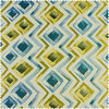 Faux Silk Jacquard Darkening Curtains 1 Panel, Zanni Blue Green, 50w X 96l