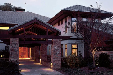 Inspiration for a modern entryway remodel in Charlotte