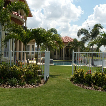 Apollo Beach Contemporary Pool & Spa w/ Traditional Pavilion & Landscape