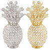 HomeRoots 6" x 6" x 12.5" Gold Crystal Pineapple