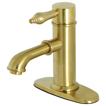 Kingston Brass KS7417AL Paris Single-Handle Bathroom Faucet, Brushed Brass