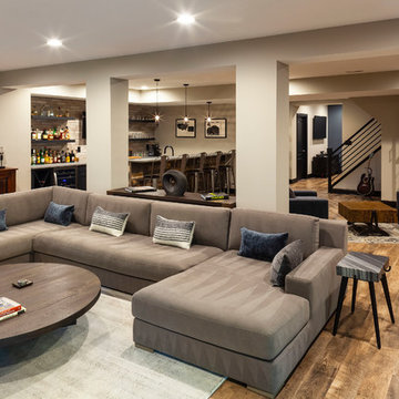 Industrial Style Basement Remodel