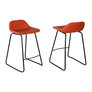 Cortesi Home Ava Counterstools In Faux Leather, Set of 2 - Contemporary ...