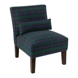 Universal Lighting and Decor - Metropol Blackwatch Fabric Slipper Chair - Bar Stools And Counter Stools