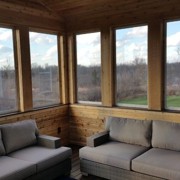 Multi-Level Walk Out Deck with Screen Porch Addition