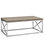 Monarch Coffee Table in Dark Taupe and Chrome