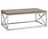 Monarch Coffee Table in Dark Taupe and Chrome