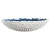 Uttermost Ciji - 14" Bowl, White/Texture/Bright Blue Finish