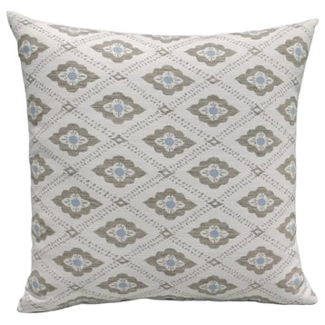 Kimberly Ann Indoor/Outdoor Throw Pillow, Set of 2, Linen Bloom, 16" X 16"
