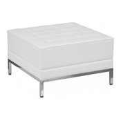 Flash Furniture Hercules Imagination Series White Leather Ottoman