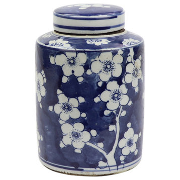 Blue & White Mini Tea Jar Blue Plum