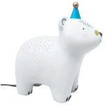 HOUSE OF DISASTER - Party Bear Nightlight - This gorgeous polar bear nightlight is all ready for a party!