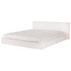 Float Contemporary Platform Bed w Gloss White Finish (Queen)