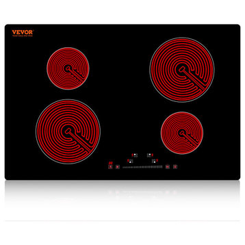 VEVOR Built-in Electric Cooktop Radiant Ceramic Cooktop 4 Burners 23.2x20.5"