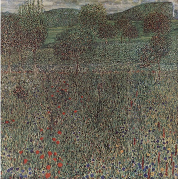 Gustav Klimt Blooming Field, 20"x20" Wall Decal Print