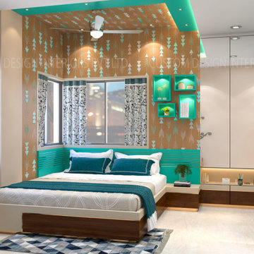 Mrs. Saha’s Daughter Modern Bedroom | Kolkata, West Bengal | Custom Design Inter