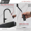 STYLISH Kitchen Sink Faucet Single Handle Pull Down Dual Mode Stainless Steel