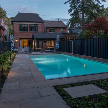 Modern Pool, Privacy Fence & Outdoor Living Retreat