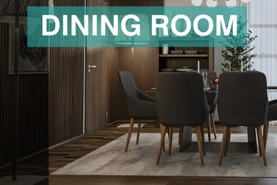 Dining room - transitional dining room idea in Houston