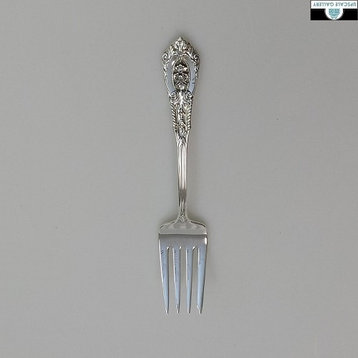 Wallace Sterling Silver Rose Point Salad Fork