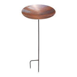 Achla Designs Burnt Copper Birdbath with Stake - Bird Baths