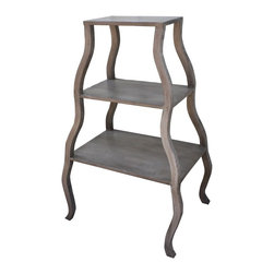Classic Etagere Featured in a Vintage White - Side Tables And End Tables