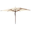 Greencorner 10' x 13' Rectangle African Mahogany Market Umbrella, Natural