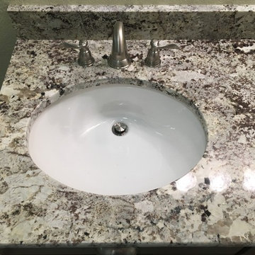 MASTER BATHROOM - Complete Remodel 12 x 24 Tile, Vanity, Alaska White Granite