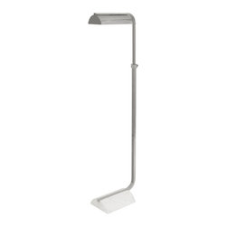 Robert Abbey - Robert Abbey Julian White Marble and Nickel Floor Lamp - Floor Lamps