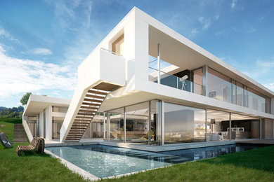 Architectural visualization of a luxury house in Palos Verdes