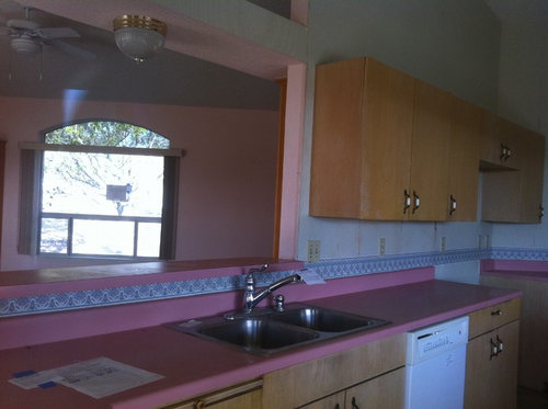 Pink Countertops In Kitchen