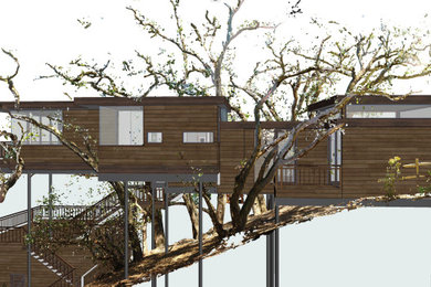 Example of a trendy exterior home design in Los Angeles