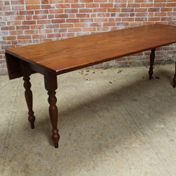 Barn Wood Drop Leaf Dining Table - Table &agrave; manger