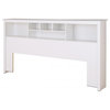 King Bookcase Headboard, White