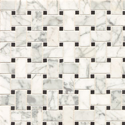 White Carrara & Ebony - Tile