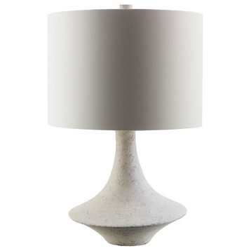 Bryant Table Lamp by Surya, Concrete/Ivory Shade