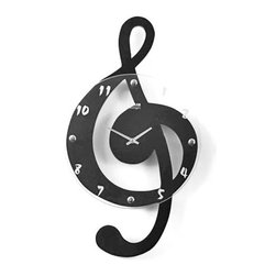 Musical Clef Wall Clock - Wall Clocks