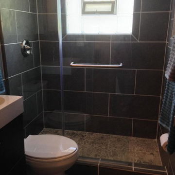 Remove tub and replace with a walk in shower.(After)