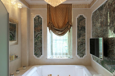 Design ideas for a traditional bathroom in Moscow.