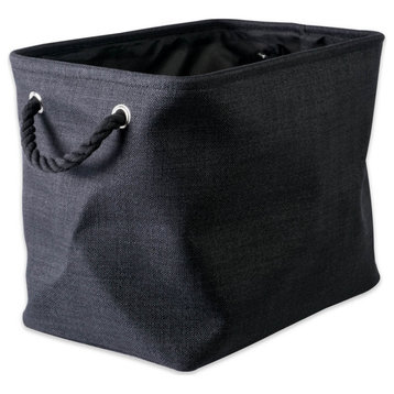 Polyester Bin Variegated Black Rectangle Small 14"x8"x9"