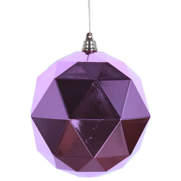 Vickerman 6" Geometric Ball, Bag of 4, Pink, Shiny