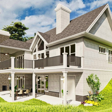 Craftsman / Ranch House Plan - Montana Cabin B 19010 by Garrell Associates